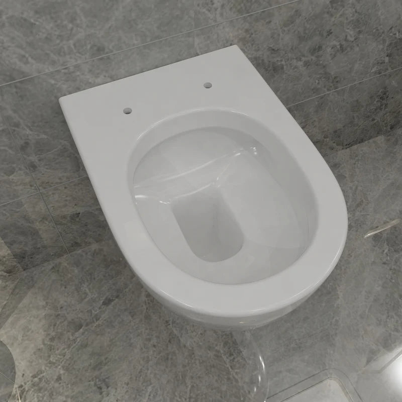 Avena Rimless Wall Hung Toilet with Soft Close Seat – Gloss White