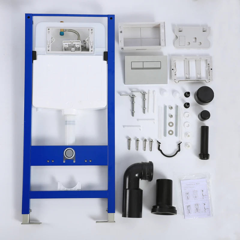 Wall Hung Toilet Frame & Concealed Cistern – Adjustable 1140–1340mm – Dual Flush 3/6L