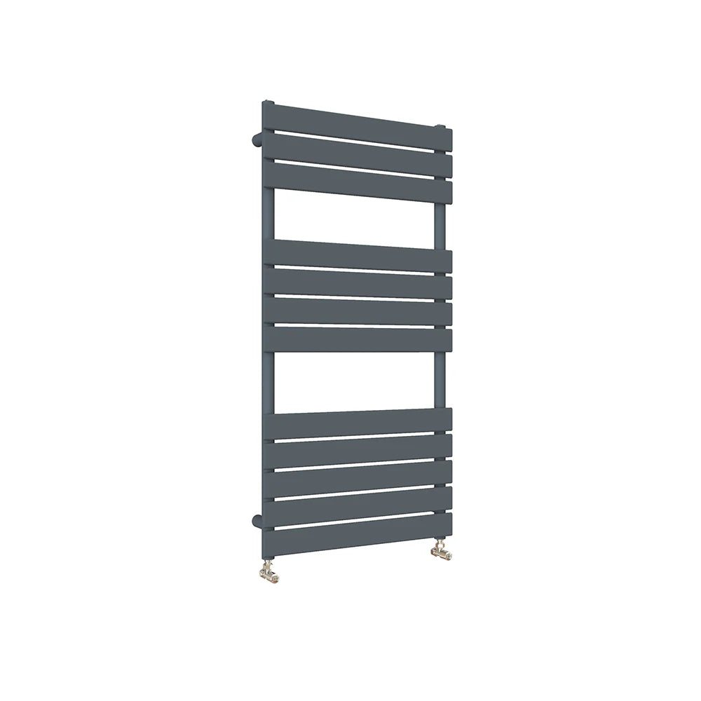 Anthracite Flat Panel Heated Towel Rail Radiator 1200 x 450 / 1200 x 600
