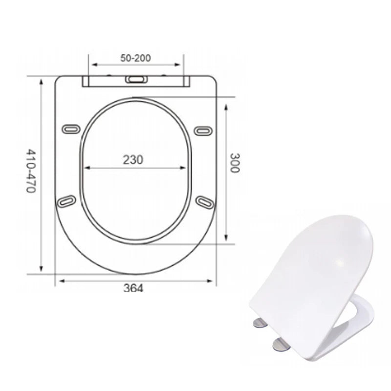 Avena Rimless Wall Hung Toilet with Soft Close Seat – Gloss White