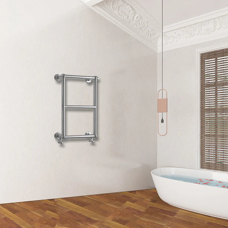 Traditional 3 Bar Victorian Chrome Heated Towel Rail Radiator – 700 x 400mm