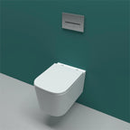 Oakham Square Rimless Wall Hung Toilet Pan With UF Soft Close Seat – 520mm Projection