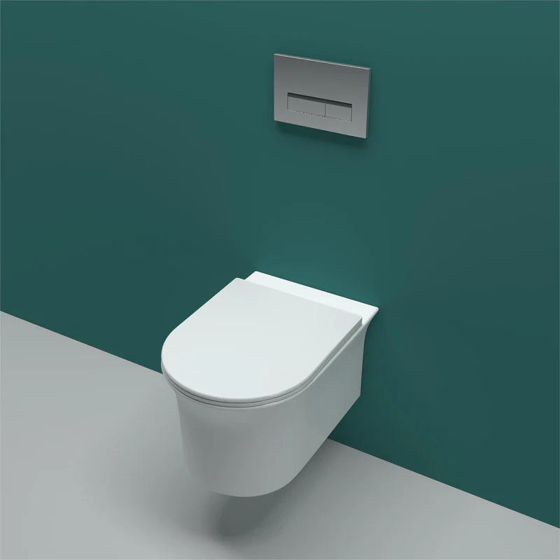 Oakham Vetra Wall Hung Rimless Toilet with Soft Close Seat – 520mm