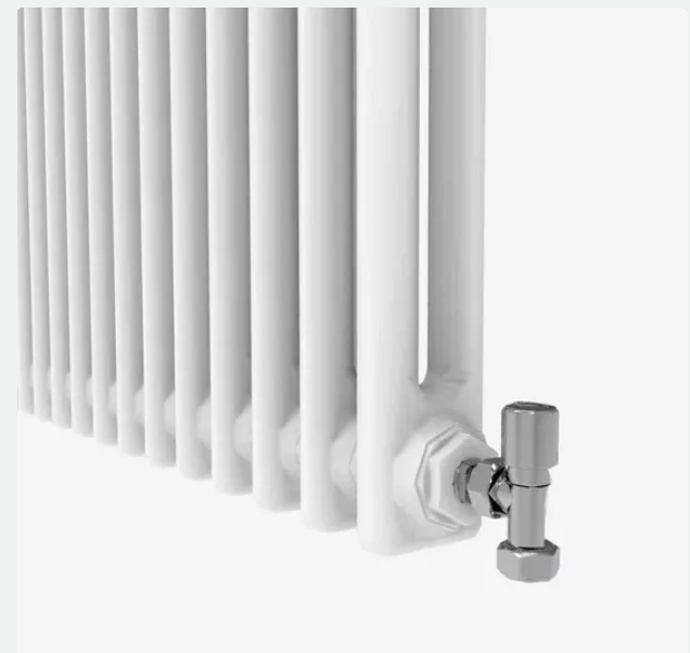 Traditional Cast Iron Style Vertical Column Radiator 1800mm – White 2 Column