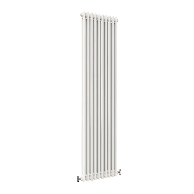 Traditional Cast Iron Style Vertical Column Radiator 1800mm – White 2 Column
