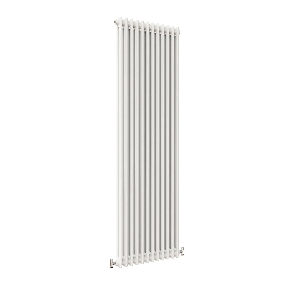 Traditional Cast Iron Style Vertical Column Radiator 1800mm – White 2 Column