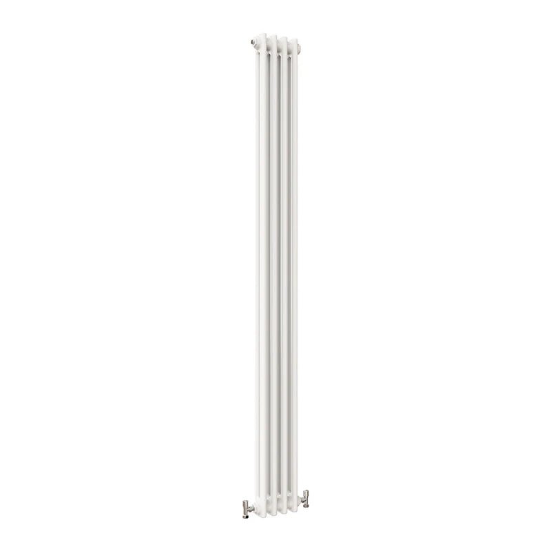 Traditional Cast Iron Style Vertical Column Radiator 1800mm – White 2 Column