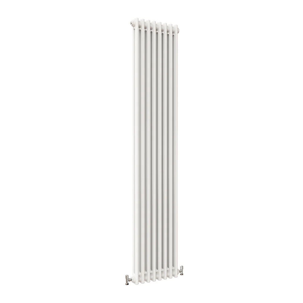 Traditional Cast Iron Style Vertical Column Radiator 1800mm – White 2 Column
