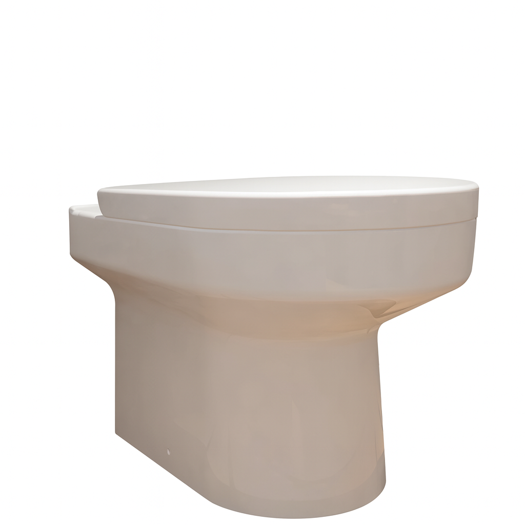 Oakham D-Shape Back To Wall Toilet Pan With Soft Close Seat | BSD