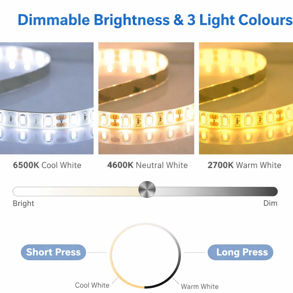 LumeEdgeLux 700mm Round LED Bathroom Mirror With Demister & Leather Strap