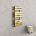 K Rad  Malibu 500mm Wide Brushed Brass Designer Towel Rail