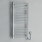 K Warm Thermostatic Electric Straight Towel Rail Chrome