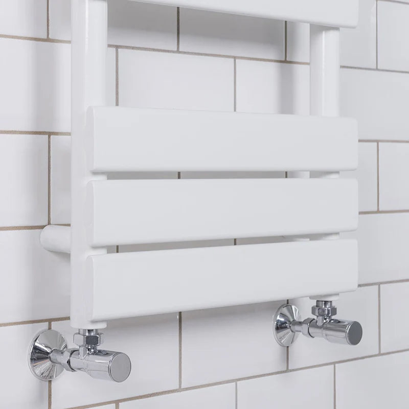 White Flat Panel Heated Towel Rail Radiator – 800x450mm / 1000x450mm