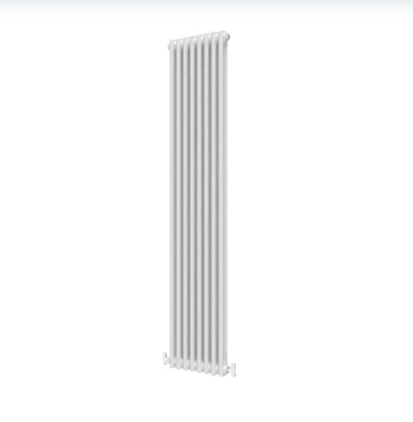 Traditional Cast Iron Style Vertical Column Radiator 1800mm – White 2 Column