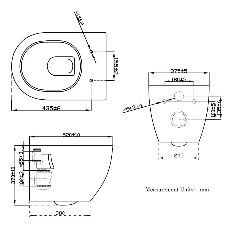 Avena Rimless Wall Hung Toilet with Soft Close Seat – Gloss White