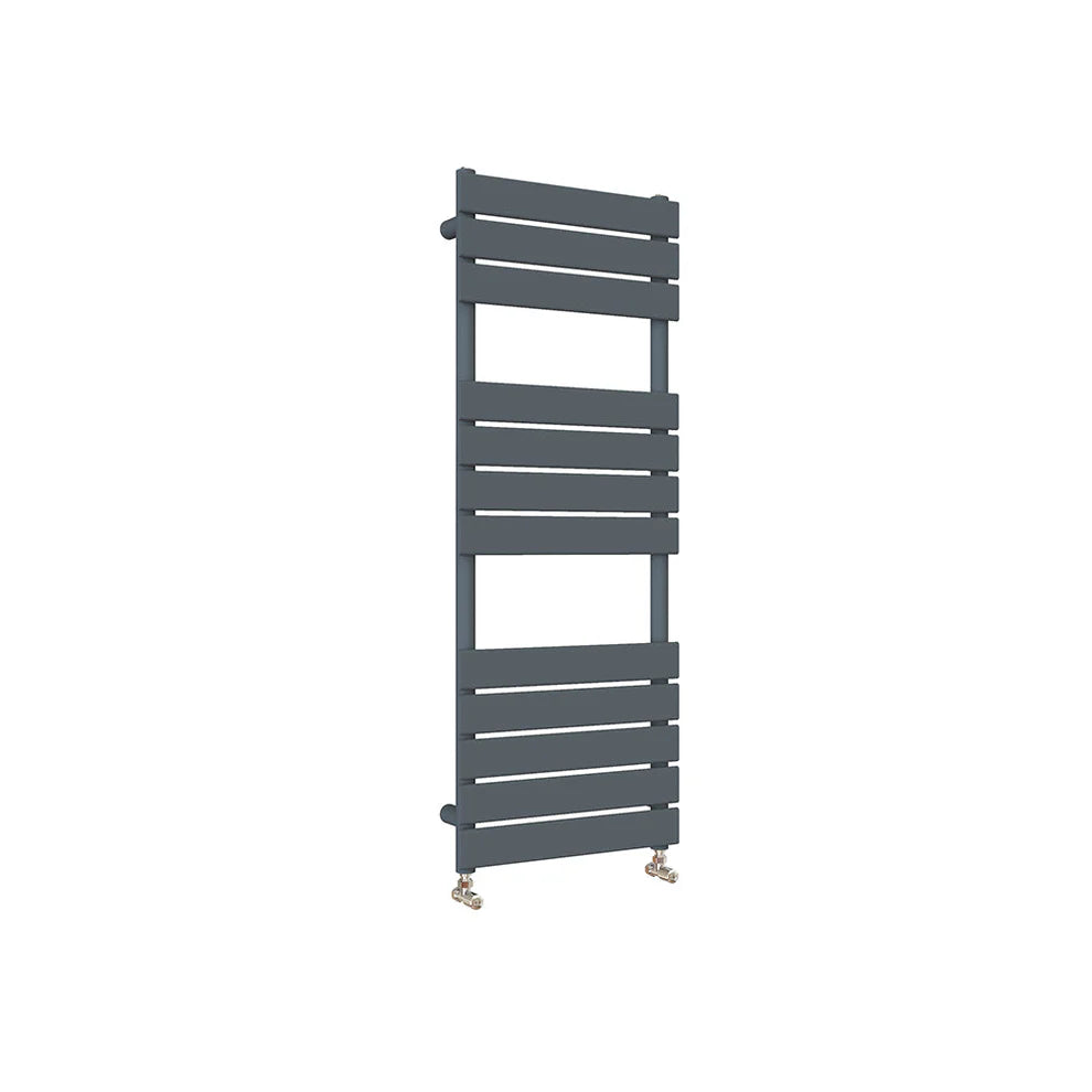 Anthracite Flat Panel Heated Towel Rail Radiator 1200 x 450 / 1200 x 600