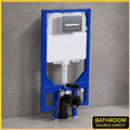 Wall Hung Toilet Frame With Concealed Cistern & Chrome Flush Plate – 1140–1340mm