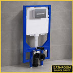 Wall Hung Toilet Frame With Concealed Cistern & Chrome Flush Plate – 1140–1340mm