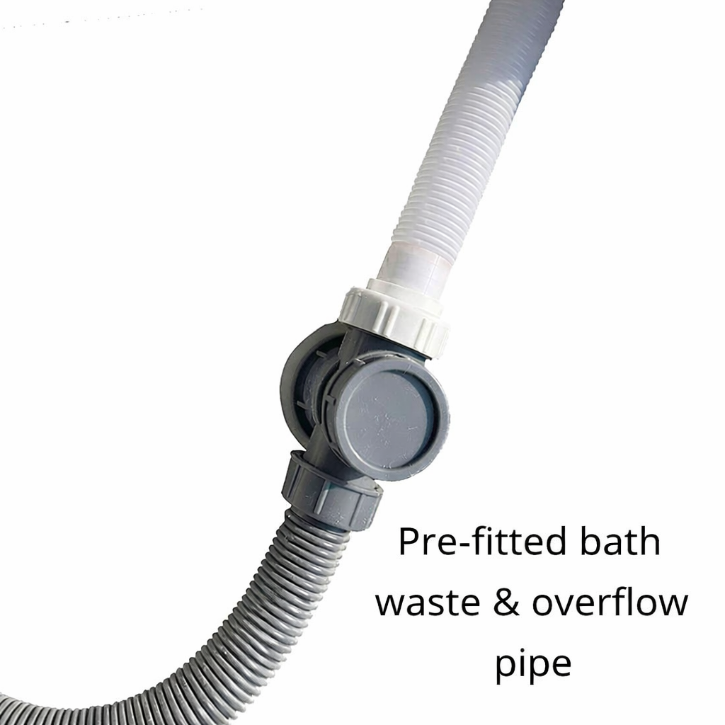Flexible bath waste pipe and overflow connection system for easy installation