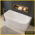 Banevo Freestanding Double Ended Back-to-Wall Bath 1700 x 800mm – Gloss White Acrylic
