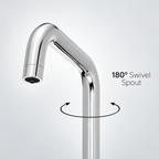 Brewmaster square chrome tap with 220 degree swivel spout
