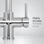 Brewmaster square chrome tap highly durable polished chrome finish
