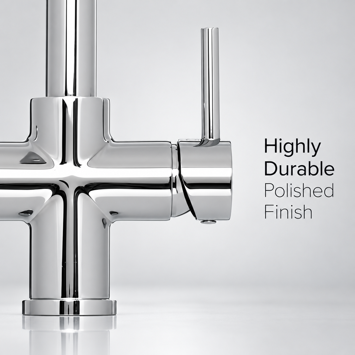 Brewmaster square chrome tap highly durable polished chrome finish
