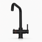 Brewmaster 4 in 1 square boiling water tap in matt black shown as a standalone product image