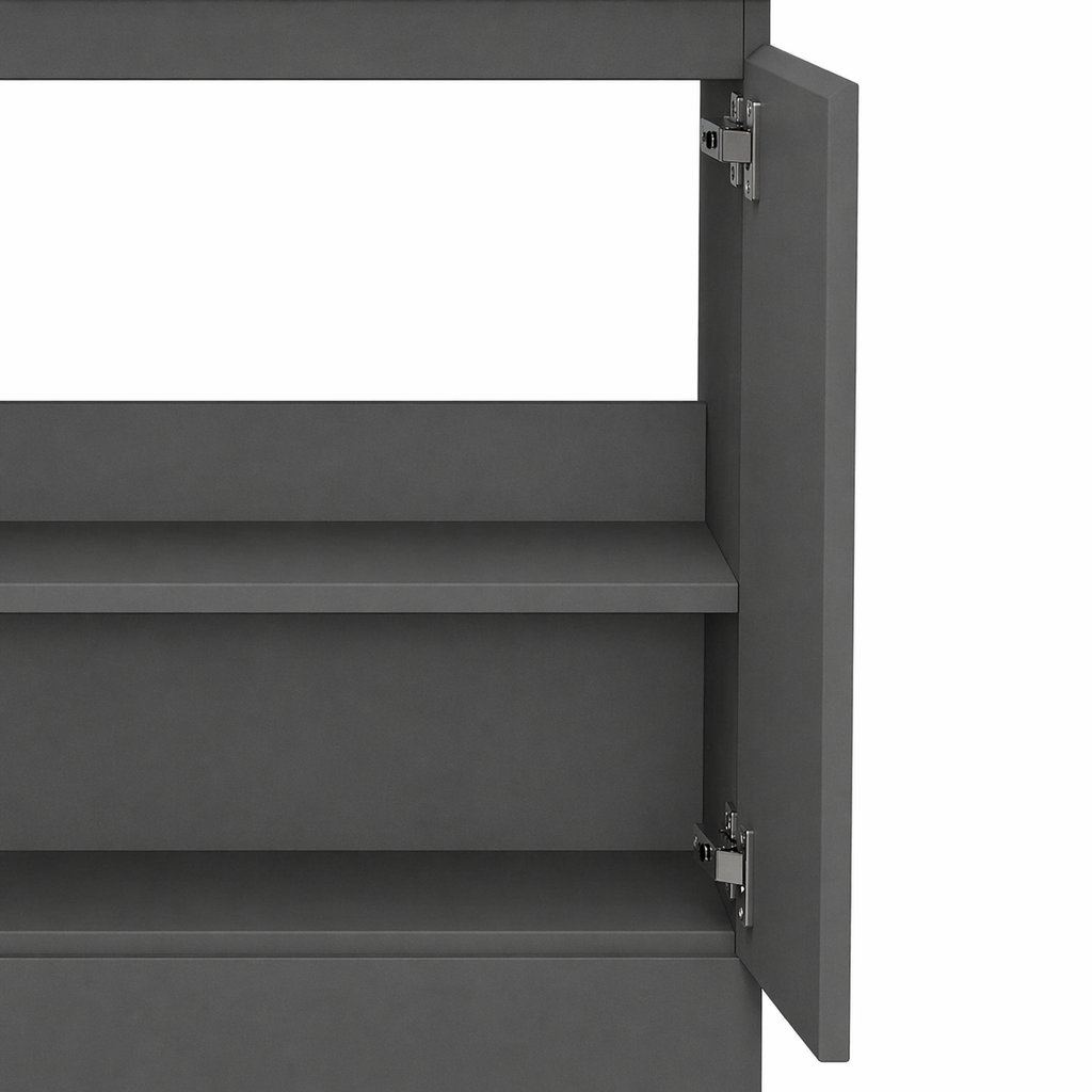 Grey Vanity Unit Internal Shelf Storage Space Bathroom Cabinet