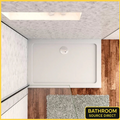 Rectangular Shower Tray 1200 x 700 760 800 900 30mm Slimline Stone Resin White