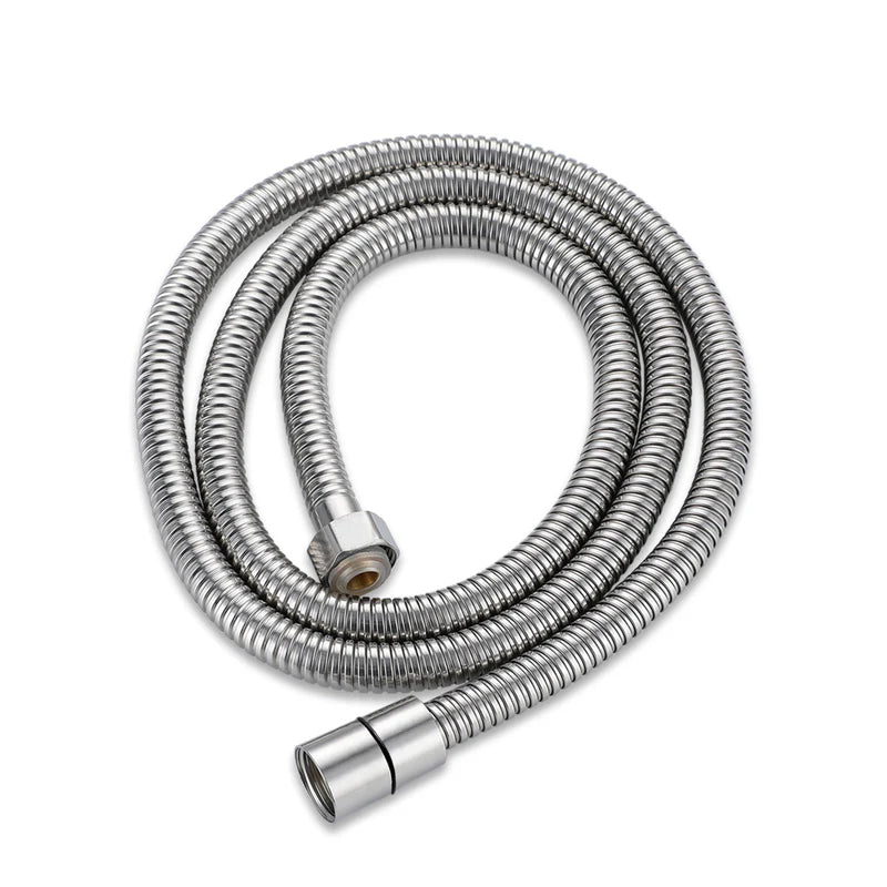 Flexible chrome shower hose connection for thermostatic riser kit