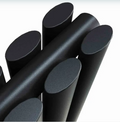 Black Horizontal Oval Column Radiator 600 x 1180mm – Single / Double