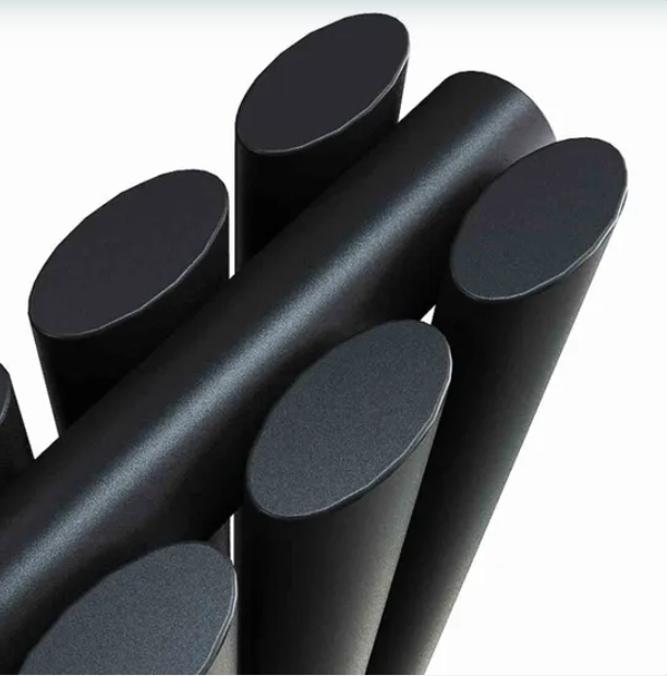 Black Horizontal Oval Column Radiator 600 x 1180mm – Single / Double