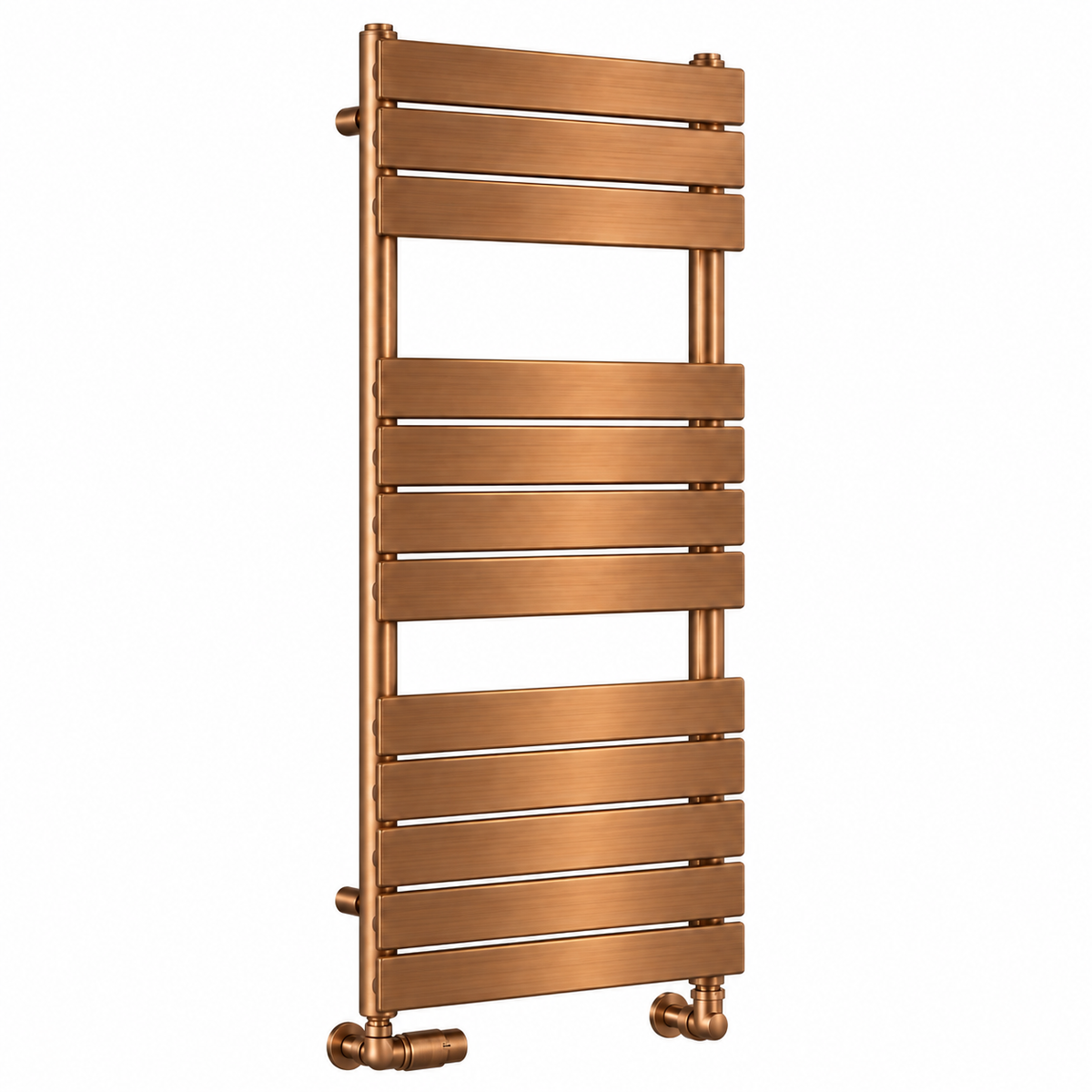 K-Rad Malibu 1200 x 500mm brushed bronze designer towel rail