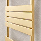 Lower flat panel detail on the K-VIT Malibu brushed brass towel rail
