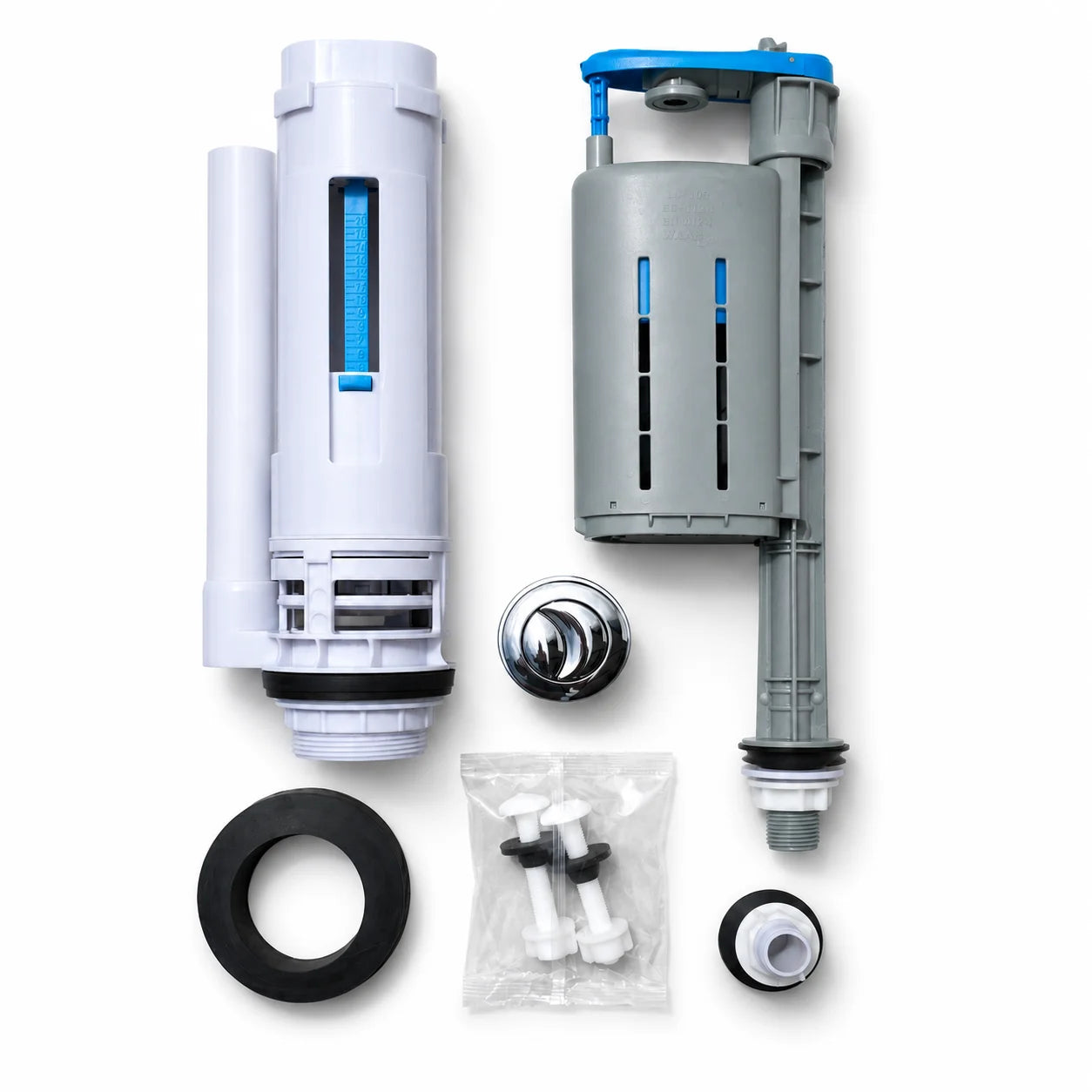K Vit Options 550 cistern internal flush valve, inlet valve and installation components