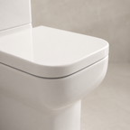 Close up of the K Vit Options 550 wrap over soft close toilet seat