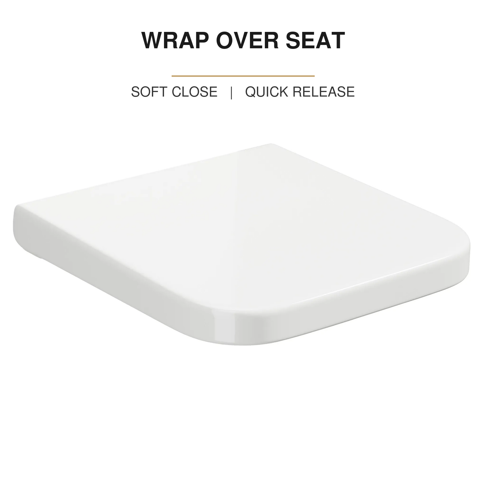 K Vit Options 550 wrap over toilet seat with soft close and quick release features