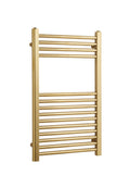 K Warm 500 x 800mm straight brushed brass towel rail