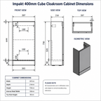 Kartell Impakt 400mm Cube Cloakroom Cabinet Dimensions