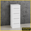 Kartell Impakt White Gloss 300mm 4 Drawer Bathroom Storage Unit