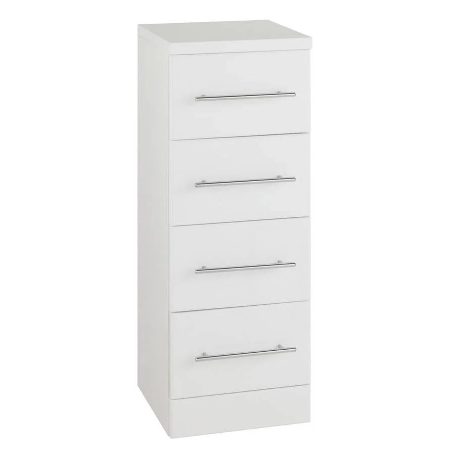 Kartell Impakt White Gloss 300mm 4 Drawer Storage Unit