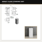 Kartell Impakt 300mm Door & Drawer Base Unit Dimensions