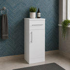 Kartell Impakt 300mm Door & Drawer Base Unit In Bathroom Setting