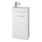 Kartell Impakt White Gloss 400mm Cube Cloakroom Unit With Ceramic Basin