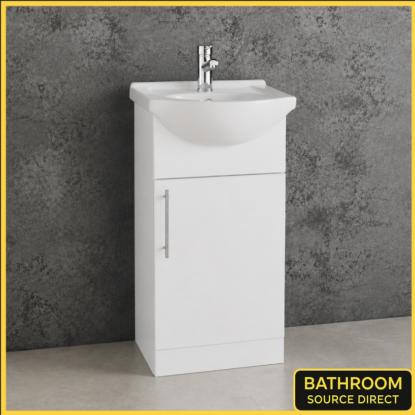 Kartell Impakt White Gloss 450mm Vanity Unit With Basin