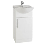 Kartell Impakt White Gloss 450mm Vanity Unit With Ceramic Basin