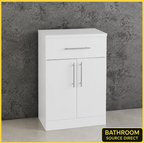 Kartell Impakt White Gloss 500mm Double Door Base Unit