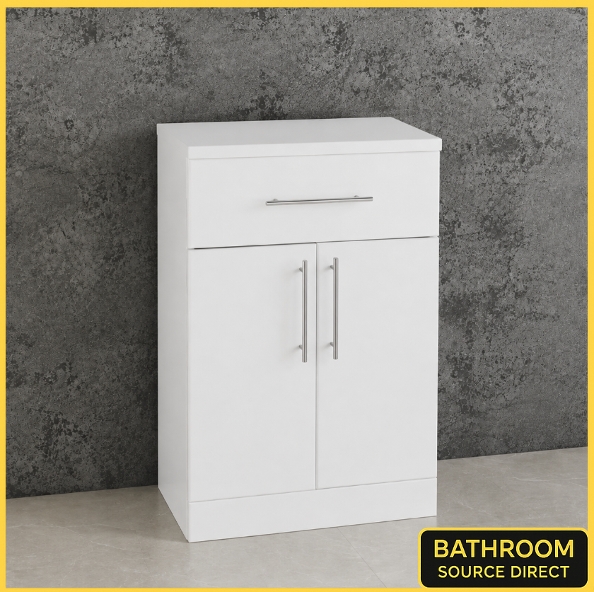 Kartell Impakt White Gloss 500mm Double Door Base Unit