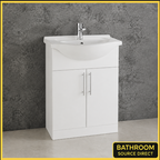 Kartell Impakt White Gloss 650mm Vanity Unit With Basin